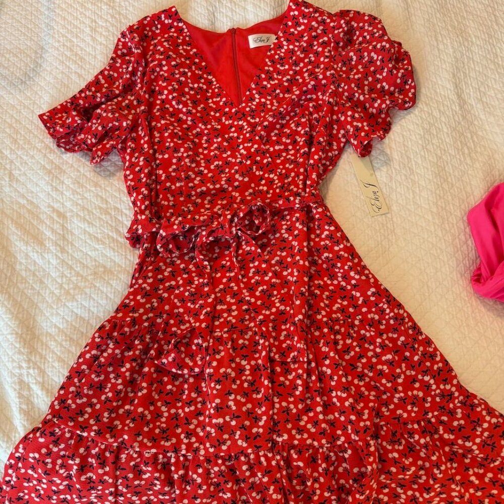Eliza J red dress cherries - size 12